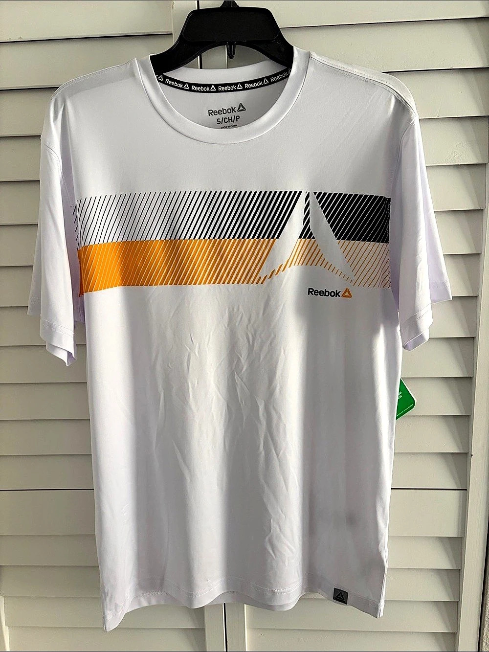 2 - Reebok Graphic Short-Sleeve Tees White & Black Size Small NWT